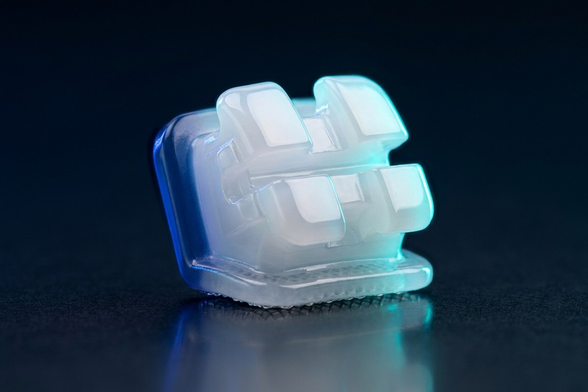 Ceramic brackets dental model